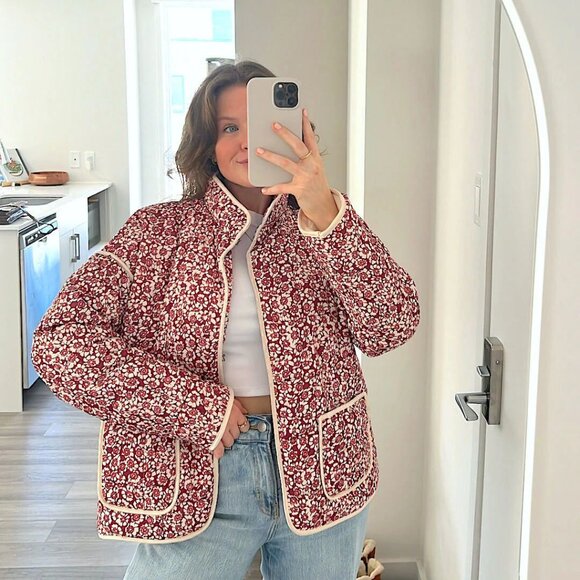 mela Jackets & Blazers - Floral Elegance Jacket – Perfect for Fall Layering